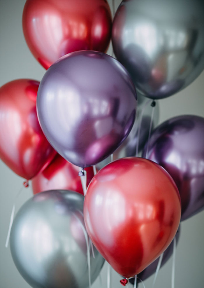 close up view of balloons