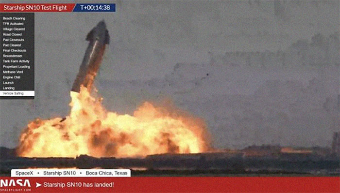 Spacex Starship Sn10 Successfully Lands, Then Explodes A Few Minutes Later