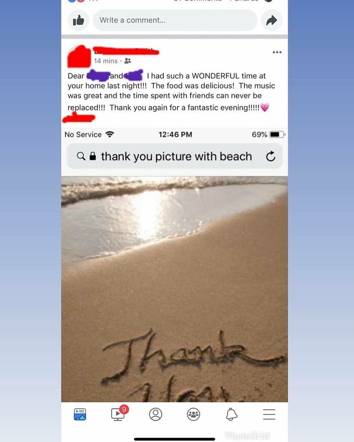 Thank You Picture With Beach