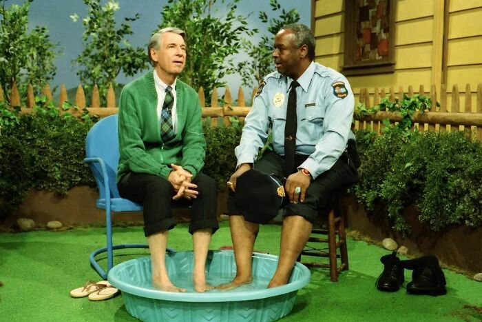 In 1969, When Black Americans Were Still Prevented From Swimming Alongside Whites, Mr.rogers Decided To Invite Officer Clemmons To Join Him And Cool His Feet In A Pool, Breaking A Well-Known Color Barrier