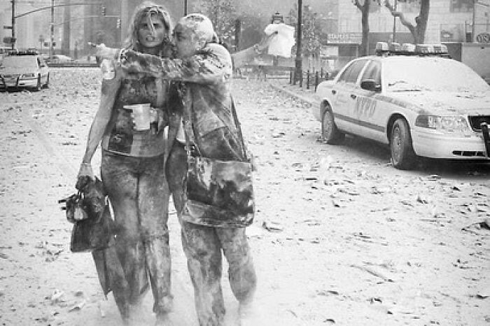 Joanna Capestro (Left) After The Collapse Of The First World Trade Center Tower, 2001