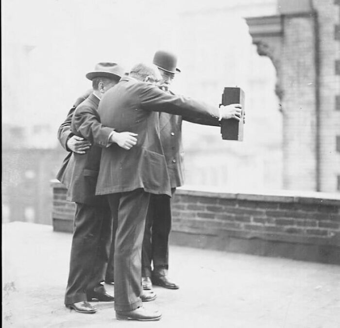 Group Taking A Selfie, 1920