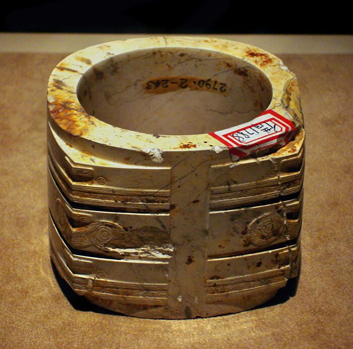 A Jade Cong From The Liangzhu Culture (3300-2200 BC)