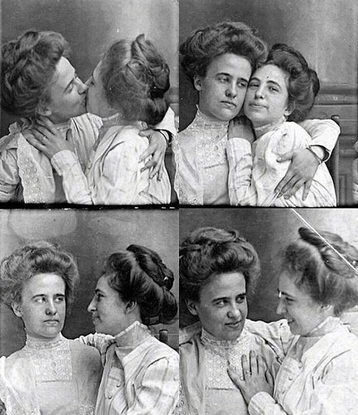 Fotos de estudio de dos mujeres, 1900