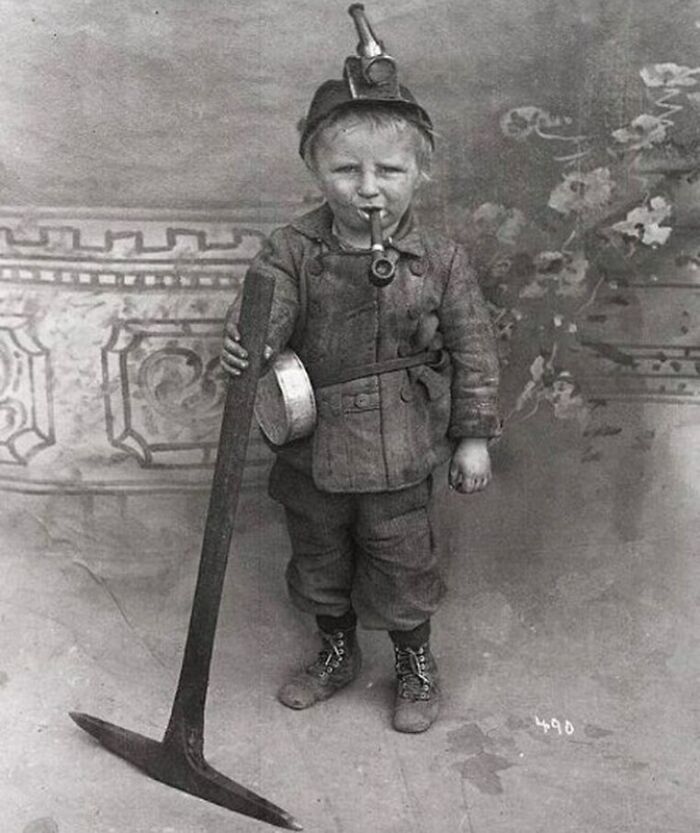 A Young Miner Boy In Utah Or Colorado, USA, In The Early 1900s