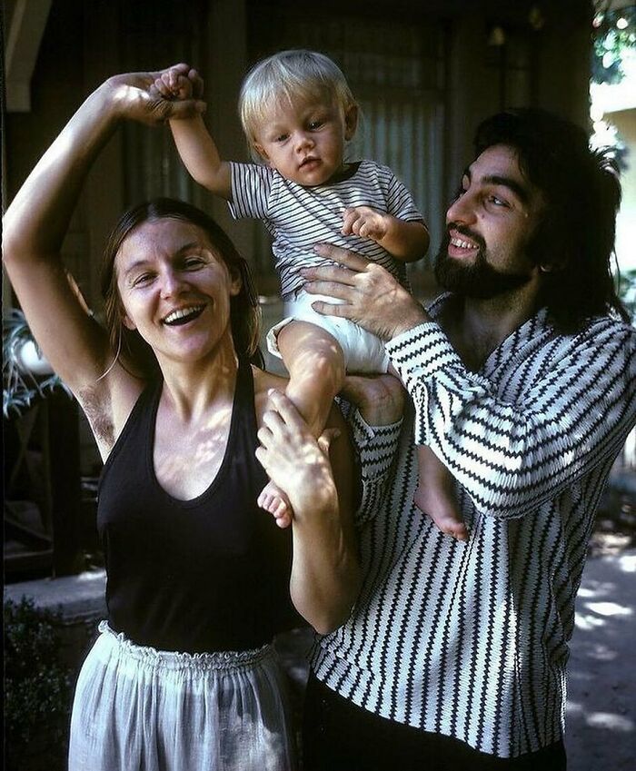 Leonardo Dicaprio With His Parents In The 1970s And 1990s