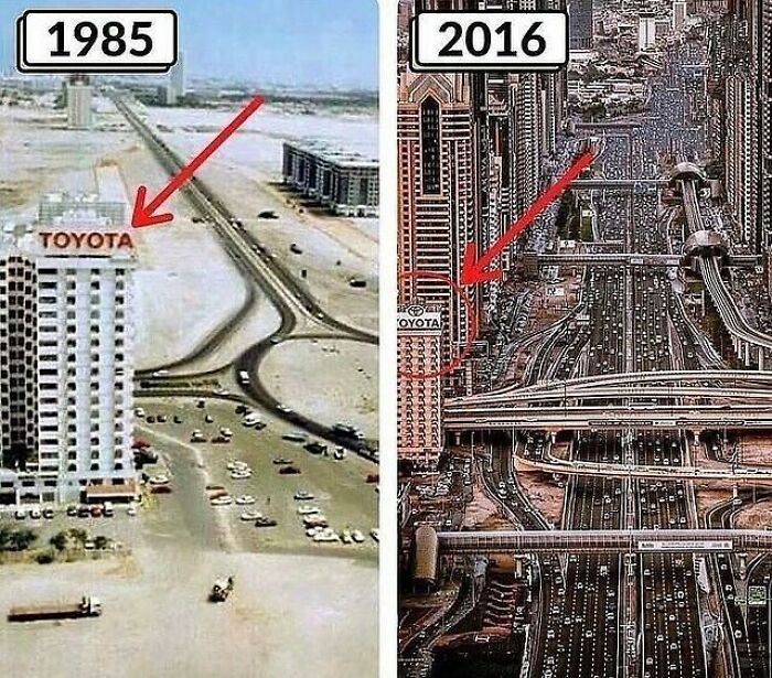 Dubai In 1985 And In 2016