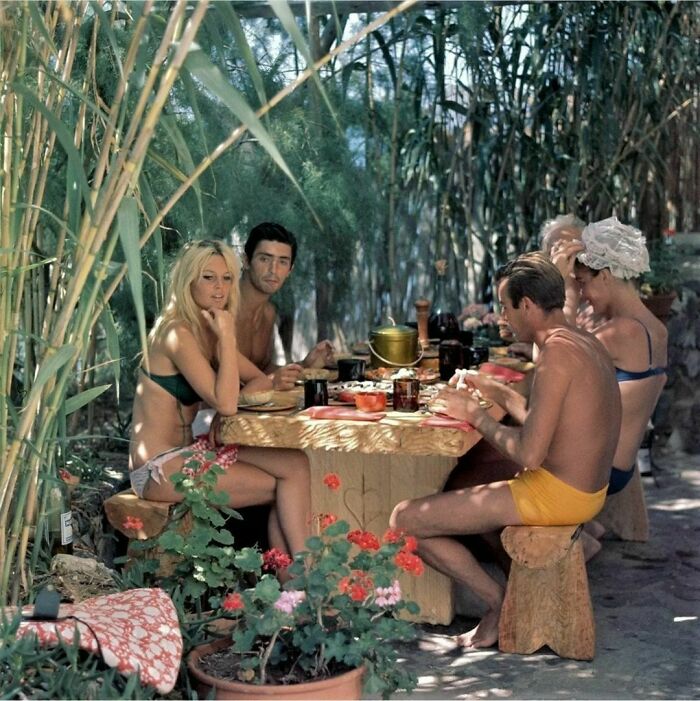 Brigitte Bardot With Some Of Her Friends In Saint Tropez, 1960s