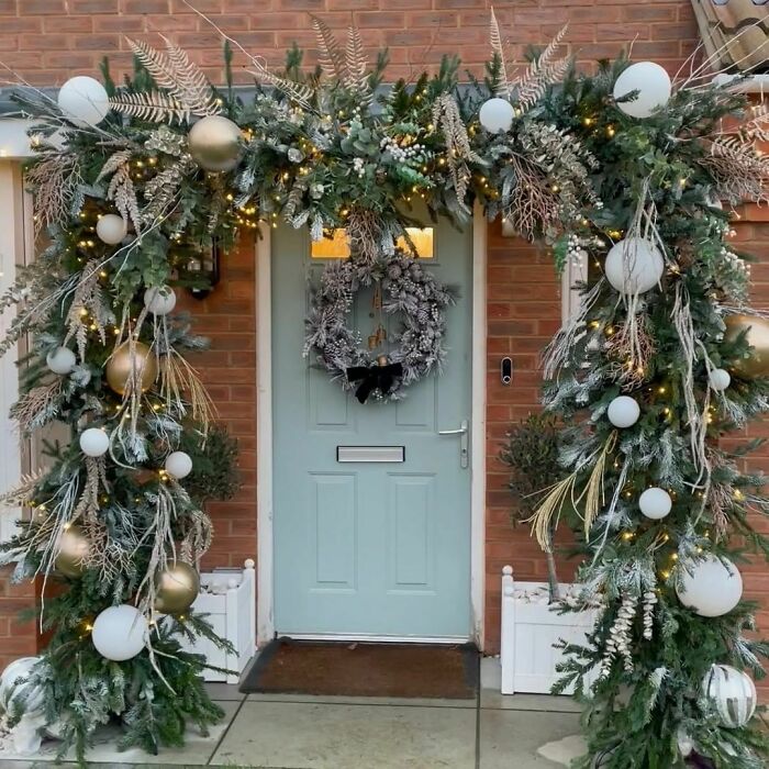 I Made This Up As I Went Along, Never Made One Before But So Pleased With The Result. Such A Christmassy Welcome Home When You Pull Onto The Driveway