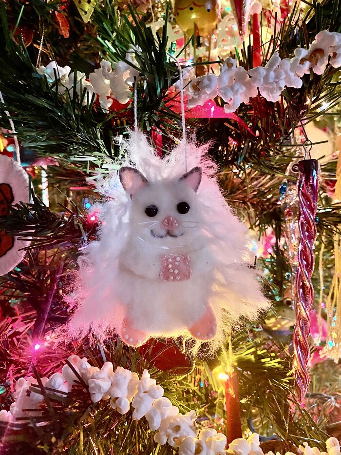 Handmade Ornament Of Our Long Haired Hamster