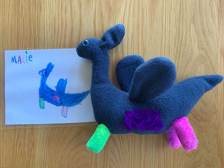 This Teacher Creates Stuffed Animals Based On Her Students' Drawings (12 Pics)