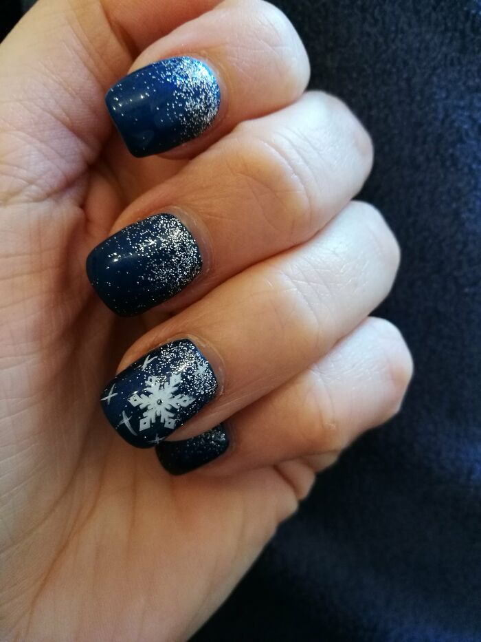 Blue Sparkle Snowflake