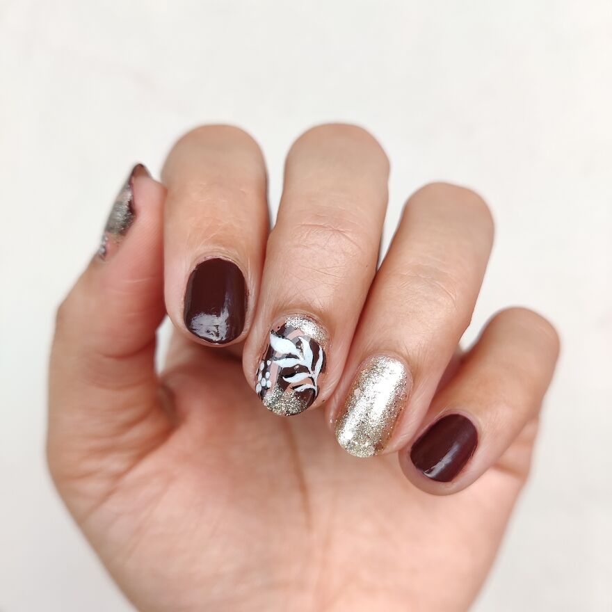 When Fall Nail Art Becomes Fancy