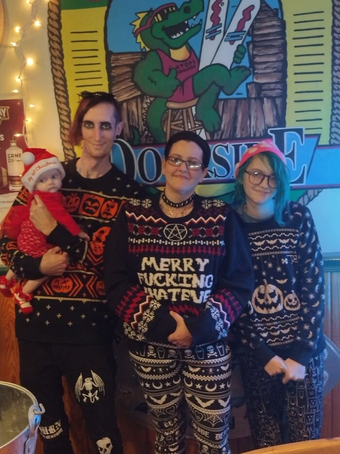 Ugly Sweater Party...babys Says Merry Christmas You Filthy Animal