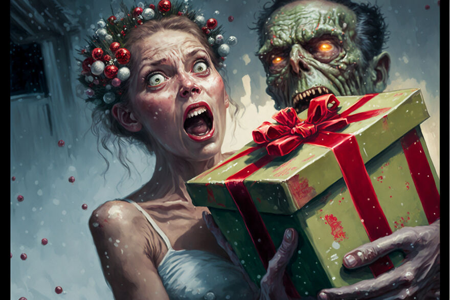 I Wondered How Painter Norman Rockwell Would Portray Christmas Zombies, And Here Are 21 Images Generated With An Ai