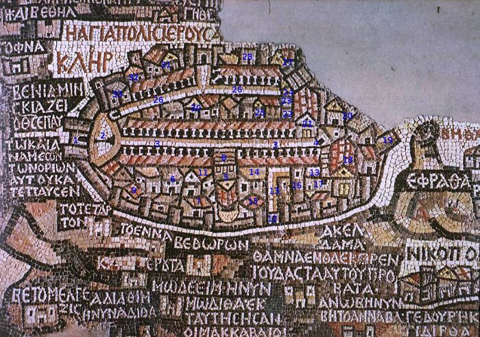 Madaba Map (560 And 565 AD)