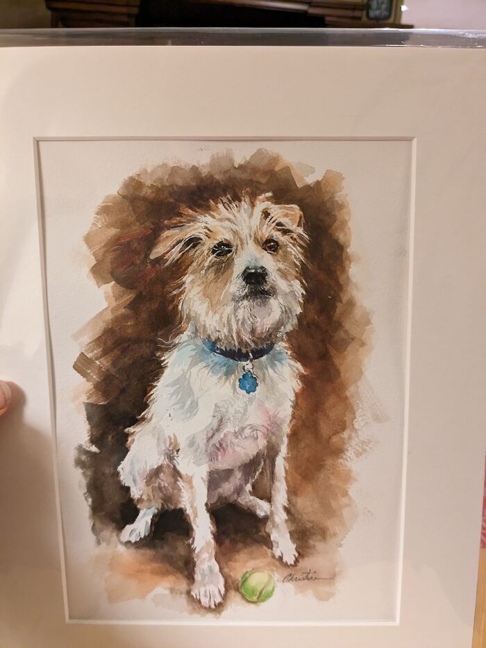 A Watercolor Of My Dog!