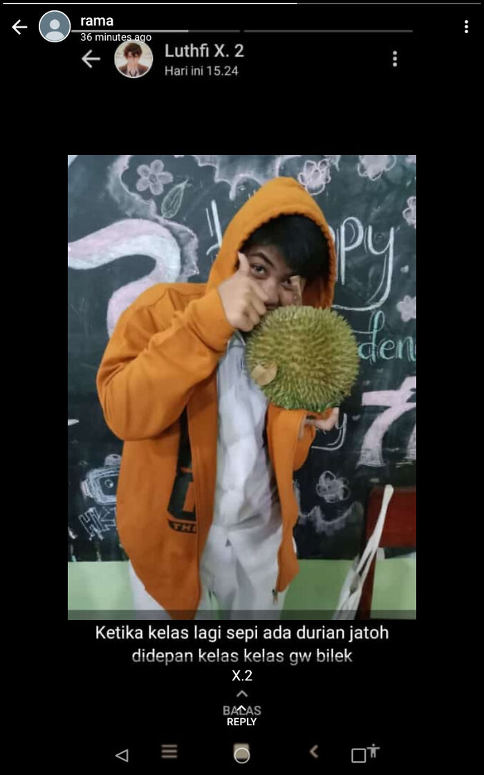 The Durian My Friend Picked Up A Few Months Ago In Front Of Our School