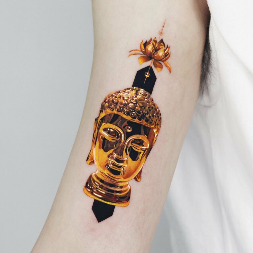 35+ Dazzling Golden Tattoos By Manhattan-Based Tattoo Artist - today ...