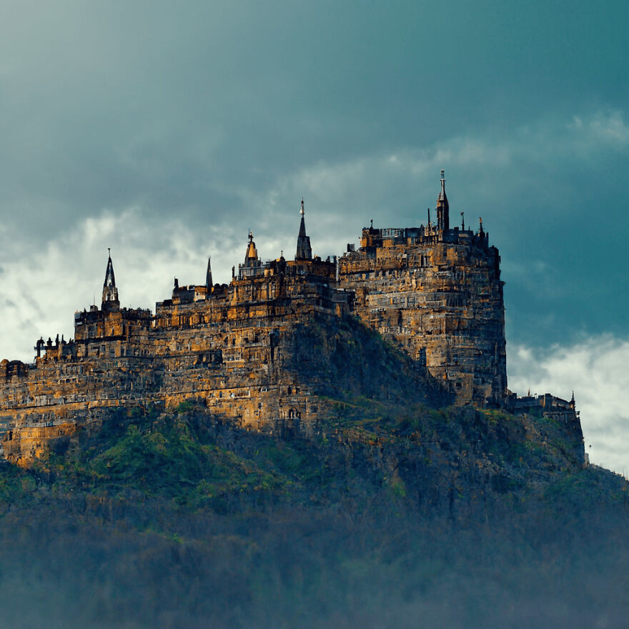 Edinburgh Castle In England, Reimagined In The Style Of Renzo Piano
