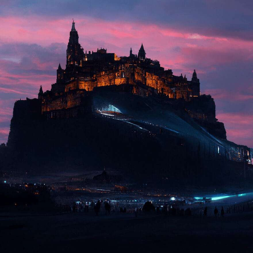 Edinburgh Castle In England, Reimagined In The Style Of Zaha Hadid