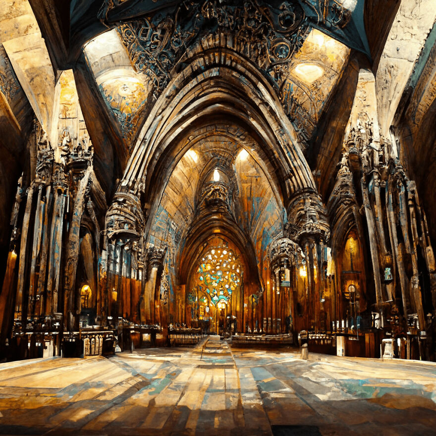 Glasgow Cathedral In Scotland, Reimagined In The Style Of Gaudi