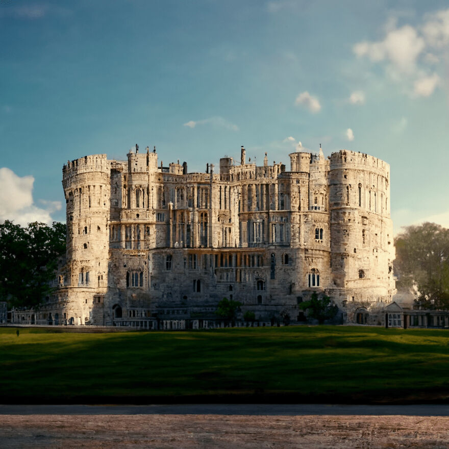 Windsor Castle In England Reimagined In The Style Of Renzo Piano