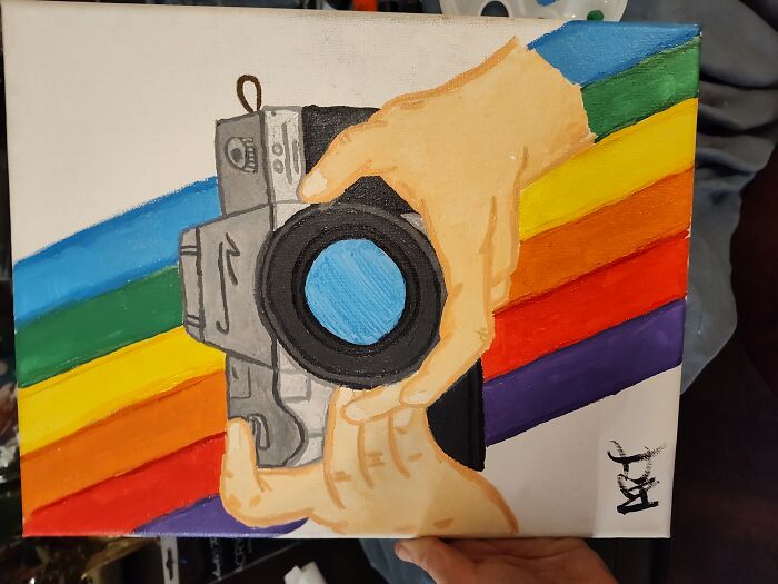 My Cousin Wanted A Really Cool Drawing For Christmas And He Is Into Photography