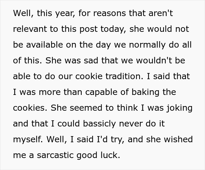 Wife Challenges Her Husband To Give Her Cookie-Baking Tradition A Try, He Ends Up Upstaging Her, Family Drama Ensues Wife Challenges Her Husband To Give Her Cookie-Baking Tradition A Try, He Ends Up Upstaging Her, Family Drama Ensues