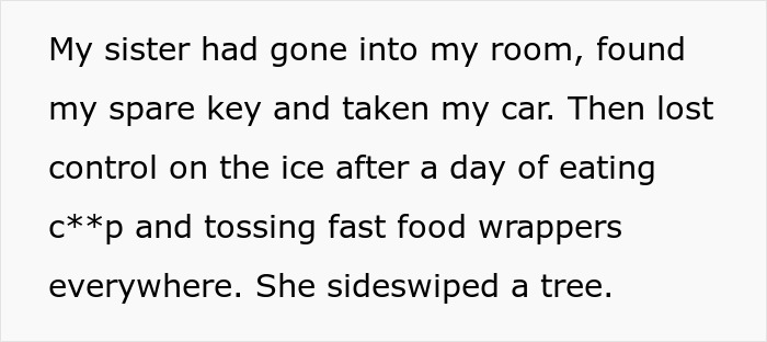 “Am I A Jerk For Making My Parents Choose Between My Sister Going To Jail Or Replacing My Car With Their Vacation Money” “Am I A Jerk For Making My Parents Choose Between My Sister Going To Jail Or Replacing My Car With Their Vacation Money”