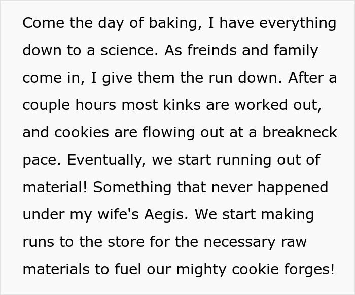 Wife Challenges Her Husband To Give Her Cookie-Baking Tradition A Try, He Ends Up Upstaging Her, Family Drama Ensues Wife Challenges Her Husband To Give Her Cookie-Baking Tradition A Try, He Ends Up Upstaging Her, Family Drama Ensues