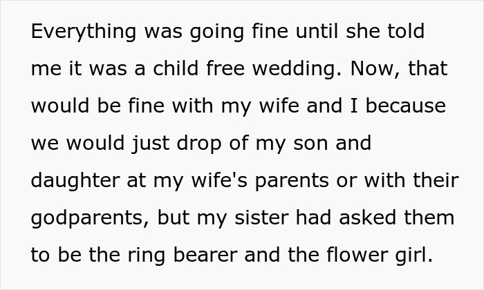 “Am I A Jerk For Not Going To My Sister’s ‘Childfree Wedding'?” “Am I A Jerk For Not Going To My Sister’s ‘Childfree Wedding'?”