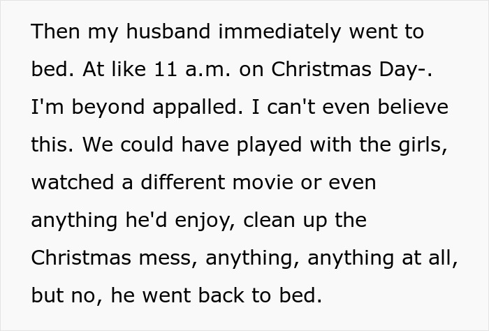 People Online Call This Woman The Jerk For Critiquing Her Husband Who Decided To Take A Nap On Christmas Day People Online Call This Woman The Jerk For Critiquing Her Husband Who Decided To Take A Nap On Christmas Day