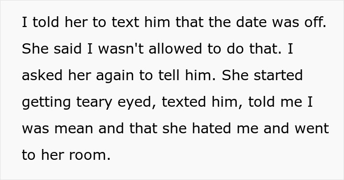Dad catches 13-year-old daughter in a lie when she fails to introduce her date, telling him to text her and call her.