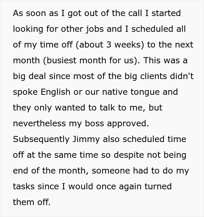 Boss Refuses To Approve Time Off For Exemplary Employee Since Too Much Important Work Depends On Them, So They Maliciously Comply Boss Refuses To Approve Time Off For Exemplary Employee Since Too Much Important Work Depends On Them, So They Maliciously Comply