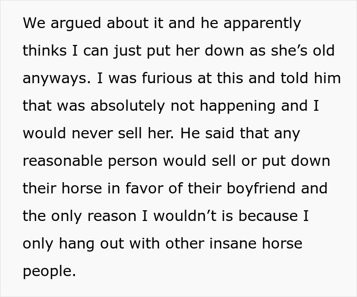 Guy Demands Girlfriend Put Down Her Horse Because He Thinks She Should “Prioritize Their Relationship”