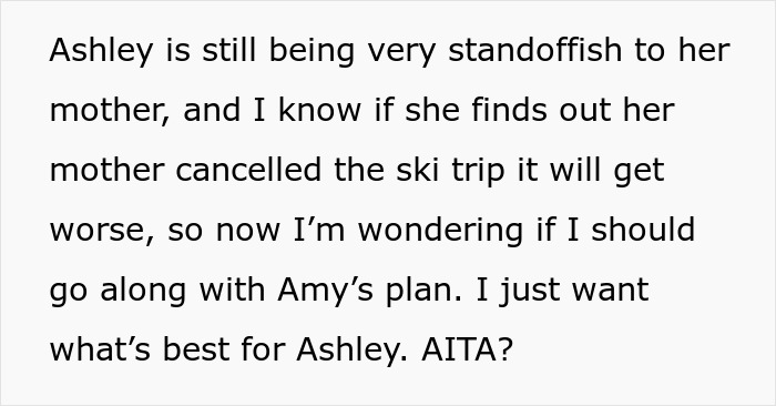 “[Am I The Jerk] For Refusing To Lie To My Niece About Why She Is Not Allowed To Come Skiing With Me?”