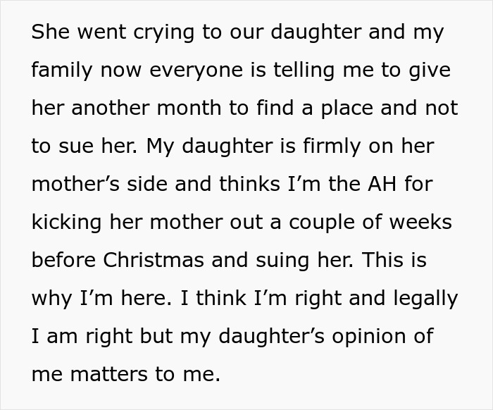 Man Allows His Ex To Live In His House Until Their Daughter Turns 18 After Divorce, But She Doesn’t Keep Her Side Of The Bargain Man Allows His Ex To Live In His House Until Their Daughter Turns 18 After Divorce, But She Doesn’t Keep Her Side Of The Bargain