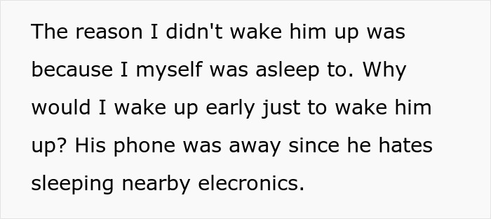 "Why do I get up early just to wake him up?": A woman who doesn't wake her husband up on a plane without being invited to his family's Christmas party