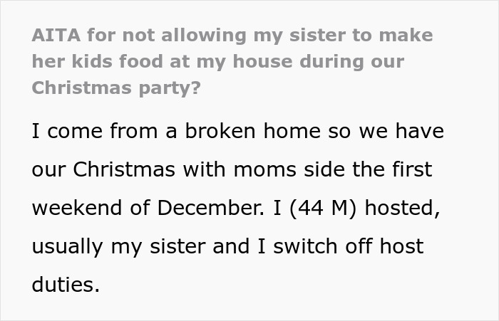 'They're old enough to eat like adults': Man refuses to meet niece's Christmas dinner requests, asks if he's wrong