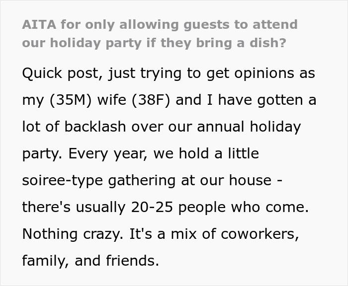 Money’s Tight, So This Guy Skips Throwing $600 On Cooking For 27 People And Potlucks It, Some Guests Get Offended Money’s Tight, So This Guy Skips Throwing $600 On Cooking For 27 People And Potlucks It, Some Guests Get Offended