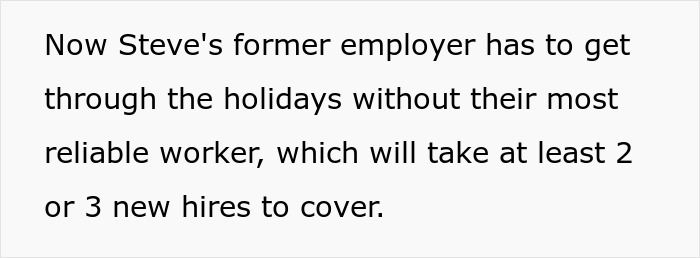 An employee is written off on their way to help on their day off and is addressed with two weeks' notice