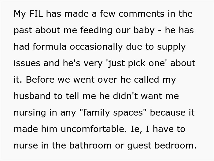 “I Have To Nurse In The Bathroom Or Guest Bedroom”: Woman ‘Breaks The Rule’ And Breastfeeds Her Newborn Around Her FIL, Gets Called A Jerk