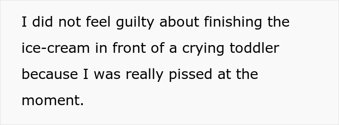 Woman Continues To Enjoy Her Ice Cream In Peace As Entitled Mother Yells Profanities At Her For Not Sharing The Treat With Crying Toddler Woman Continues To Enjoy Her Ice Cream In Peace As Entitled Mother Yells Profanities At Her For Not Sharing The Treat With Crying Toddler