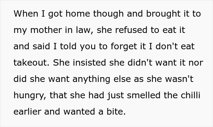 Woman Says She Isn’t Hungry, Causes A Scene When Daughter-In-Law “Gobbles” The Food Up