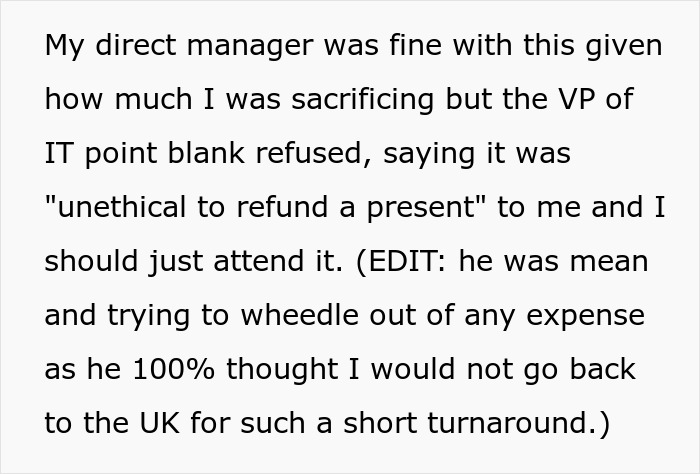 "Won't Pay Me For My Cancelled Event? Pay Me To Go Instead": Employee Makes Boss Cover £4,000 In Expenses After Refusal To Refund Canceled Trip "Won't Pay Me For My Cancelled Event? Pay Me To Go Instead": Employee Makes Boss Cover £4,000 In Expenses After Refusal To Refund Canceled Trip