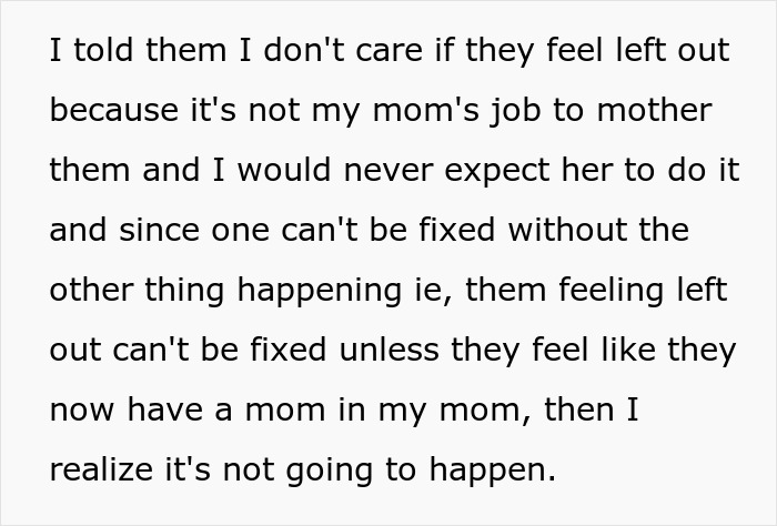 16 YO doesn't care that his half-siblings feel separated from their family because they were the result of his father cheating on his mother.