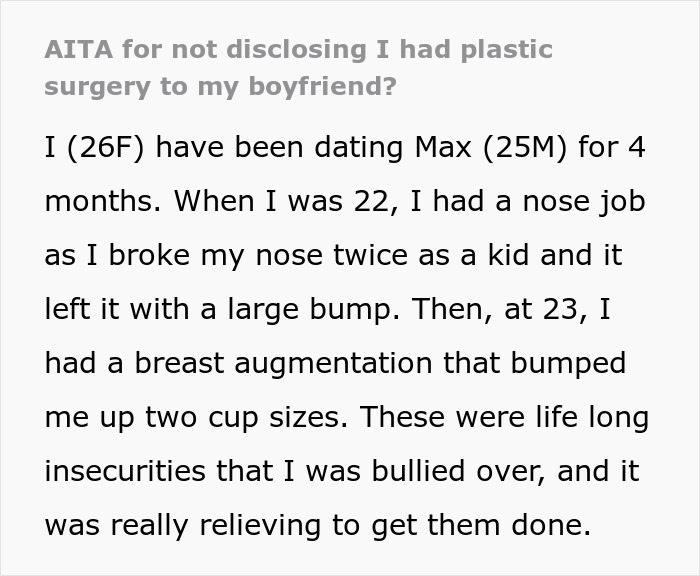 Woman Breaks Up With Her Boyfriend After Being Together For 4 Months As He Throws A Fit Over Her Undisclosed Plastic Surgeries