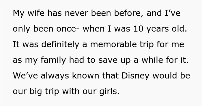 Man Wonders If It's Truly 'Selfish' And 'Heartless' To Ask His Wife To Cancel Her Terminally Ill Father’s Trip To Disney With Their Daughters Man Wonders If It's Truly 'Selfish' And 'Heartless' To Ask His Wife To Cancel Her Terminally Ill Father’s Trip To Disney With Their Daughters