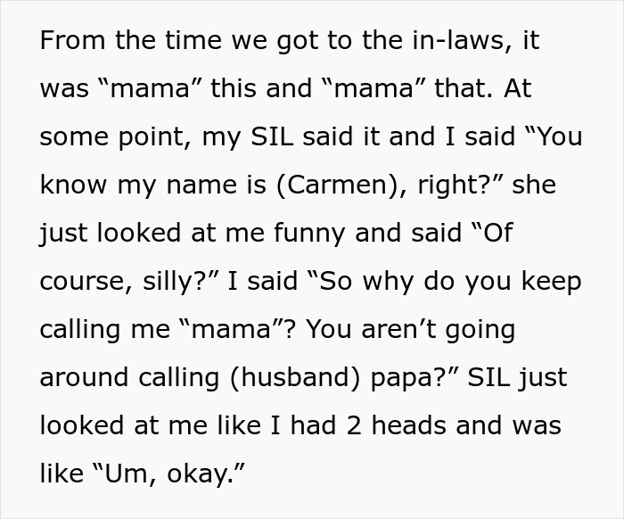 Woman Lost Her Patience And Told Her In-Laws To Stop Calling Her ‘Mama’, Wonders If She Shouldn’t Have Done It During Christmas